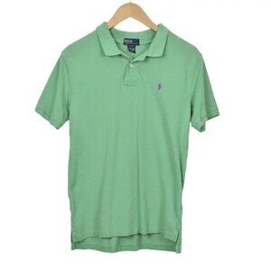 Vintage 90's Polo by Ralph Lauren Green Short Sleeve Polo Cotton Shirt XL(18-20)